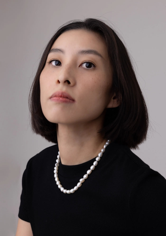 White Baroque Necklace Woman